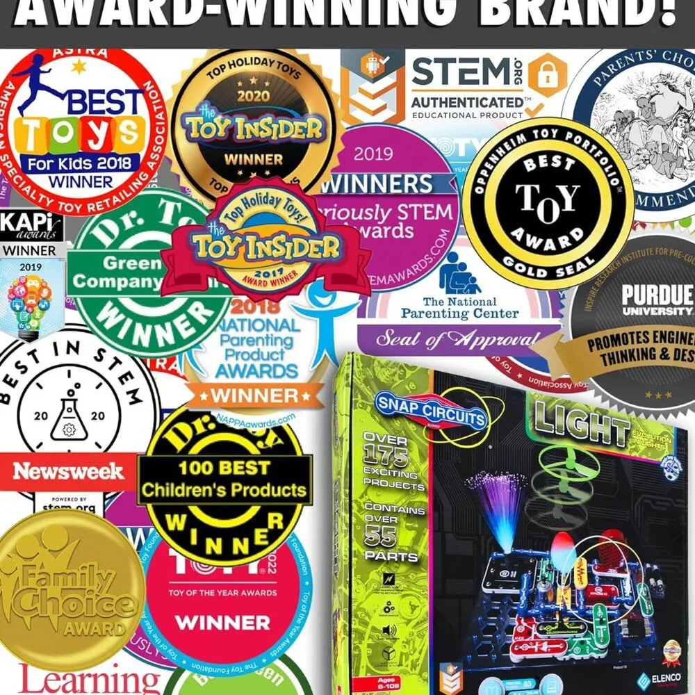 Snap Circuits LIGHT Electronics Exploration Kit | Over 175 Exciting STEM Project - Picture 6 of 7